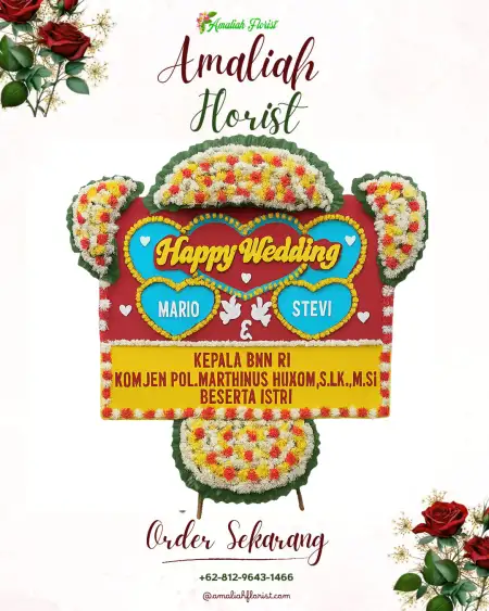 Papan Bunga Pernikahan Limpas